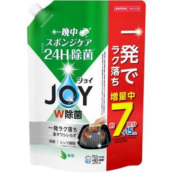 조이 W 제균 식기용 세제 녹차 리필 초특대 증량 945ml P&G 재팬