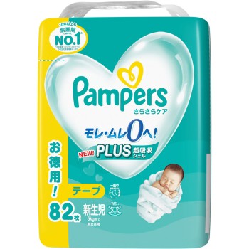 팬퍼스 보송보송 케어 테이프 울트라 점보 신생아 82매 P&G재팬