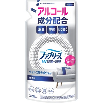 페브리즈 W 제균 무향료 알코올 성분 함유 320ml P&G재팬
