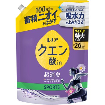 레노아 구연산인 초소취 SPORTS 리프레쉬 릴리향 리필 초특대 730ml P&G 재팬