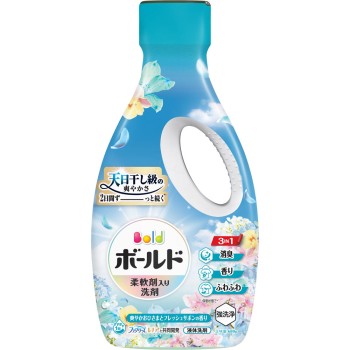 볼드 유연제 포함 세탁 세제 액체 상쾌한 햇살과 프레쉬 사봉 향 본체 680g P&G재팬