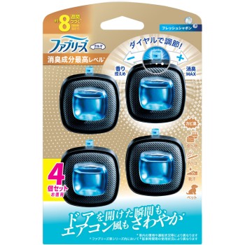 페브리즈 이지 클립 소취 성분 최고 레벨 프레시 샤본 2.5ml×4 P&G재팬