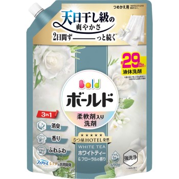 볼드 젤 화이트 티&플로럴향 리필 초특대 690g P&G 재팬