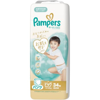 팬퍼스 첫 피부를 위한 최고 팬츠 슈퍼 점보 빅 34매 P&G재팬