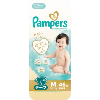 팬퍼스 첫 피부를 위한 최고 테이프 슈퍼 점보 M 46매 P&G재팬