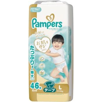 팬퍼스 첫 피부를 위한 최고 테이프 울트라 점보 L 46매 P&G재팬