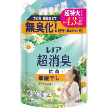 레노아 초소취 실내 건조 햇살 리필 초특대 1335mL P&G재팬