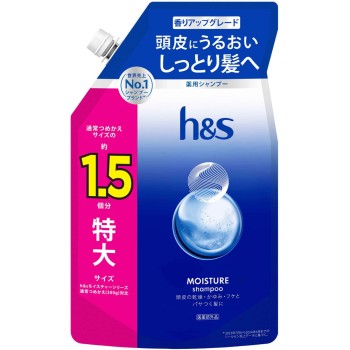 H&S 모이스처 약용 샴푸 리필 특대 475g P&G재팬 (의약외품)
