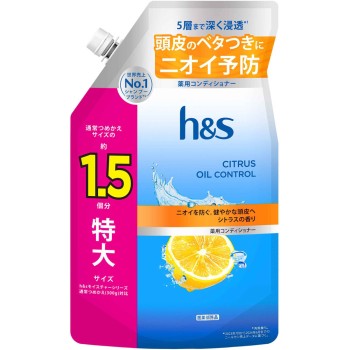 H&S 시트러스 오일 컨트롤 약용 컨디셔너 리필 특대 460g P&G재팬 (의약외품)
