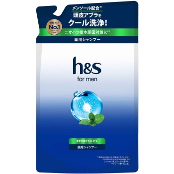 H&S 포 맨 리프레시 EX 약용 샴푸 리필 300g P&G재팬 (의약외품)