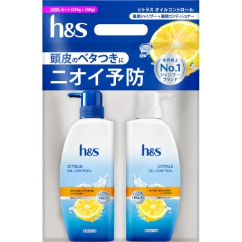 h&s 체험용 시트러스 오일 컨트롤 본체 페어 260g+260g P&G재팬 (의약외품)
