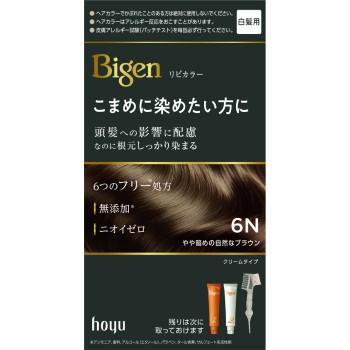 비겐 리피 컬러 6N 약간 어두운 자연스러운 브라운 40g+40g 호유 (의약외품)