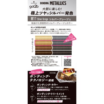 got2b 본딩 메탈릭스 헤어컬러 실버그레이주 55g+110mL+15 헨켈재팬