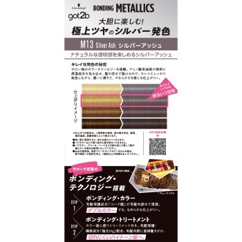got2b 본딩 메탈릭스 헤어 컬러 실버 애시 55g+110mL+15 헨켈재팬