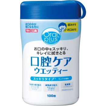 오럴 플러스 구강 케어 물티슈 100장 와코도