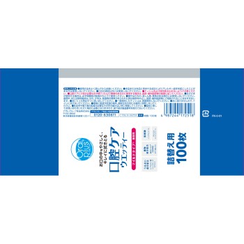 오럴 플러스 구강 케어 물티슈 마일드 리필용 100장 와코도