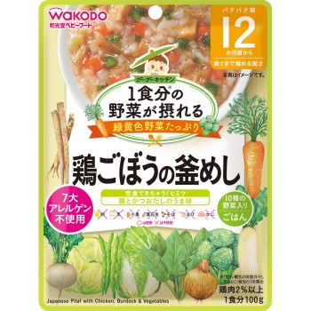 1회분 야채 섭취 구구키친 닭고기 우엉 가마메시 100g 와코도