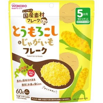 국산 소재 플레이크 옥수수&감자 플레이크 60g 와코도