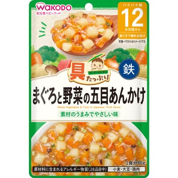 재료 듬뿍 구구키친 참치와 채소의 오목 앙카케 80g 와코도
