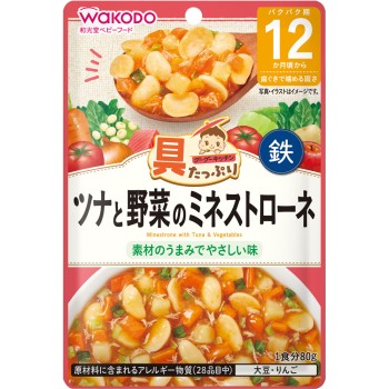 재료 듬뿍 구구키친 참치와 채소의 미네스트로네 80g 와코도