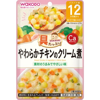 재료 듬뿍 구구키친 부드러운 치킨 크림 조림 80g 와코도