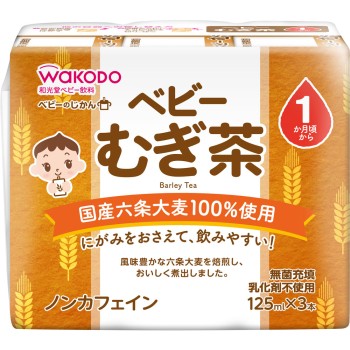 베이비 타임 보리차 종이팩 125ml×3 와코도