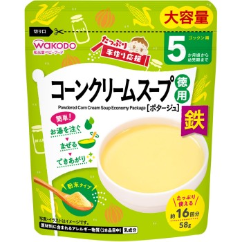 넉넉한 홈메이드 응원 콘크림 수프 (대용량) 58g 와코도
