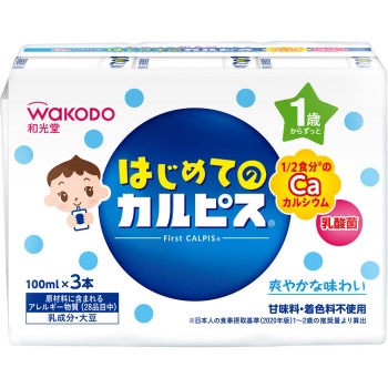 처음 먹는 칼피스 종이팩 125ml×3 와코도
