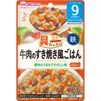 속재료 듬뿍 구구키친 쇠고기 스키야키풍 밥 80g 와코도
