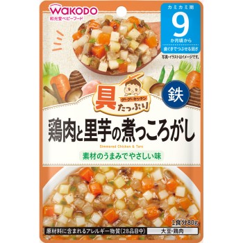 속재료 듬뿍 구구키친 닭고기와 토란 조림 80g 와코도