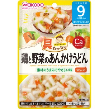 속재료 듬뿍 구구키친 닭고기와 채소 앙카케 우동 80g 와코도