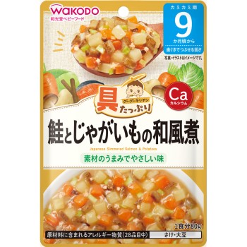 속재료 듬뿍 구구키친 연어와 감자 일본풍 조림 80g 와코도