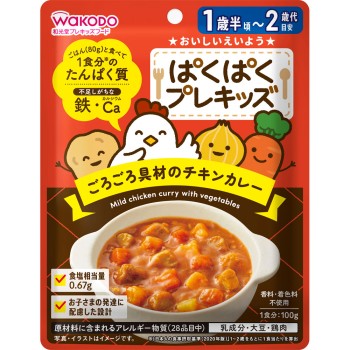 파쿠파쿠 프레키즈 큼직한 재료의 치킨 카레 100g 와코도