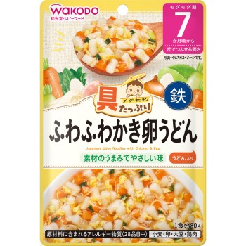 속재료 듬뿍 구구키친 폭신폭신 달걀 우동 80g 와코도