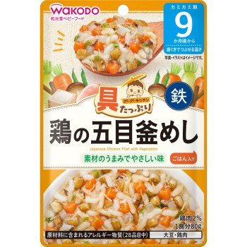 속재료 듬뿍 구구키친 닭고기 오목 솥밥 80g 와코도
