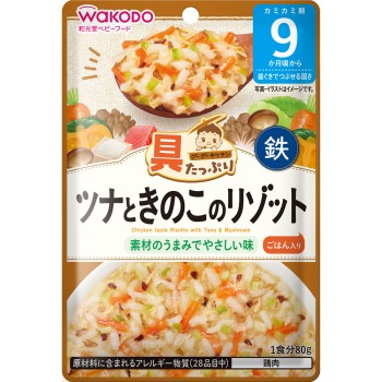 속재료 듬뿍 구구키친 참치와 버섯 리소토 80g 와코도