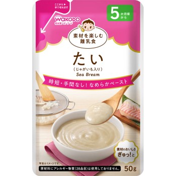 재료를 즐기는 이유식 도미 50g 와코도