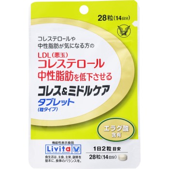 Livita 콜레스&미들 케어 태블릿(알타입) 28알 다이쇼제약