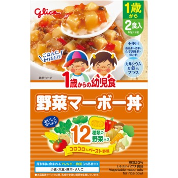 1세부터의 유아식 야채 마파두부 덮밥 85g×2개 아이쿠레오