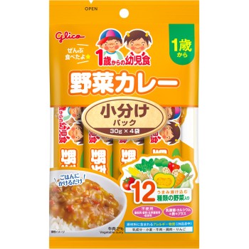 1세부터의 유아식 소분 팩 야채 카레 30g×4 아이쿠레오