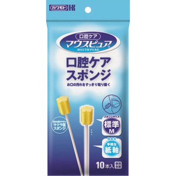 마우스 퓨어 구강케어 스폰지 종이축 M 10개 가와모토 산업