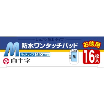 패밀리 케어 방수 원터치 패드 M 절약용 16매 백십자
