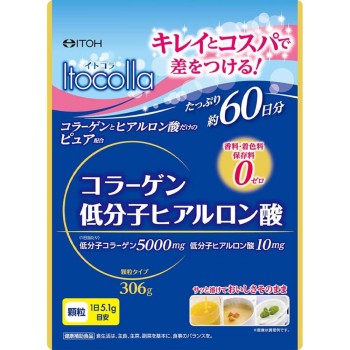이토코라 콜라겐·저분자 히알루론산 대용량 60일분 300g 이토한방제약